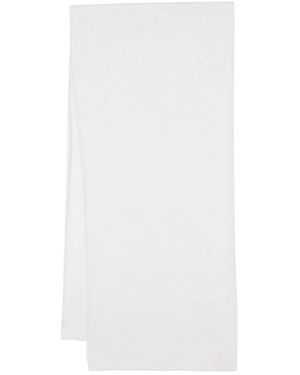 Patrizia Pepe Logo-Patch Knitted Scarf - White