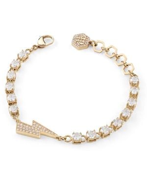 Philipp Plein Lightning-Bolt-Pendant Bracelet - Metallic