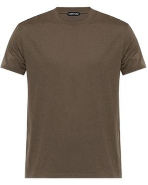 Tom Ford Crew-Neck T-Shirt - Brown