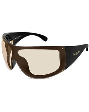 Saint Laurent Sl914 Shield-Frame Sunglasses - Black