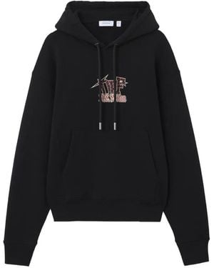 Off-White c/o Virgil Abloh X Ac Milan Arrow-Print Hoodie - Black