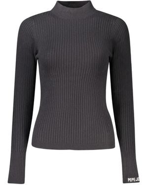 Pepe Jeans Ribbed-Knit Turtleneck Jumper - Blue