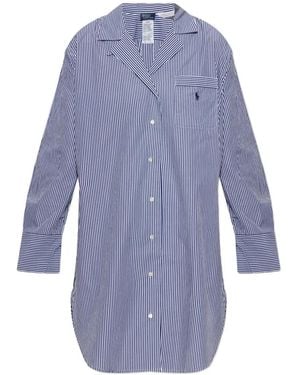 Polo Ralph Lauren Striped Cotton Nightdress - Blue