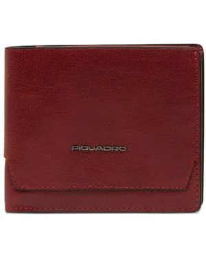 Piquadro Flip-Up Id-Window Wallet - Red