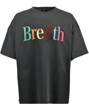 BREATH Logo-Print T-Shirt - Black