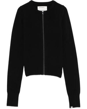 Extreme Cashmere Tangerine Zip-Up Cardigan - Black
