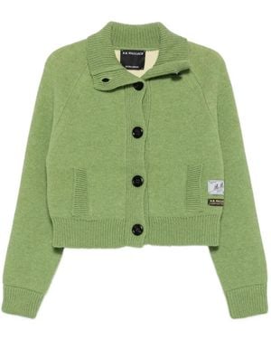 B.B. Wallace Hesse Button-Up Raglan-Sleeve Cardigan - Green