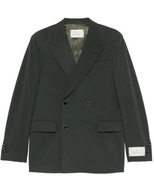 Mood Double-Breasted Peak-Lapel Suit - Green
