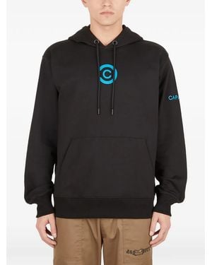 CAPASA MILANO Drawstring-Fastening Logo-Detail Hoodie - Gray