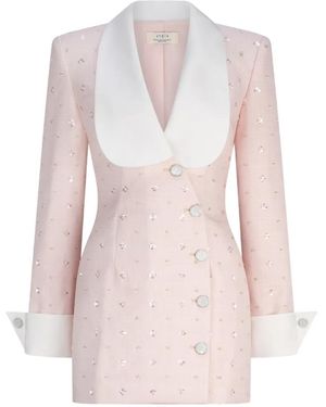ATOIR Crystal-Embellished Double-Breasted Dress - Pink