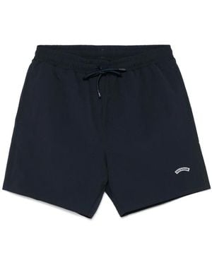 Paul & Shark Moon-Badge Swim Shorts - Blue