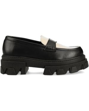 Alohas 55 Mm Tweekleurige Loafers Met Plateauzool - Zwart