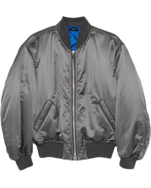 Tom Ford Satin Bomber Jacket - Grey