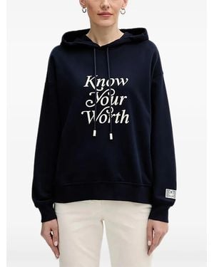 Benetton Logo Hoodie - Blue
