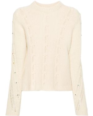 Zadig & Voltaire Morley Cable-Knit Jumper - Natural