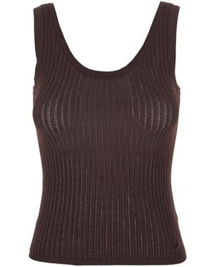 Jucca Knitted Tank Top - Brown