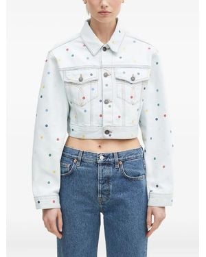 Fiorucci Polka-Dot Denim Jacket - Blue