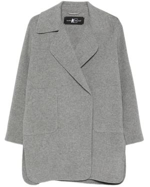 Luisa Cerano Double-Faced Notch-Lapel Coat - Gray