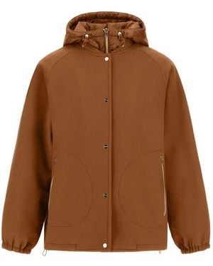 Herno Panelled Oversized Jacket - Brown