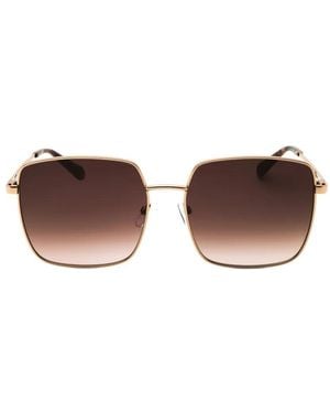 Fossil Rectangle-Frame Sunglasses - Brown