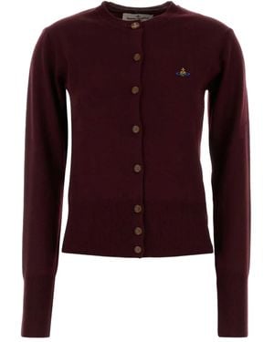 Vivienne Westwood Bea Wool Cardigan - Purple