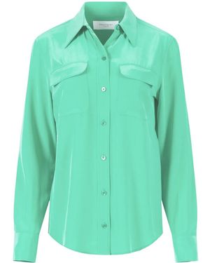 Equipment Signature Silk Shirt - Green
