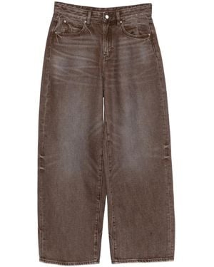 JNBY Wide-Leg Rolled-Up Jeans - Grey