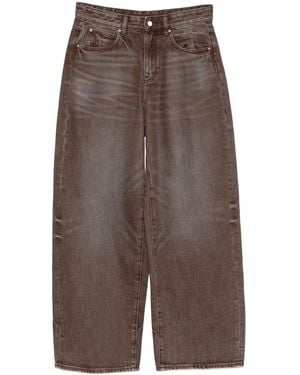 JNBY Wide-Leg Rolled-Up Jeans - Gray