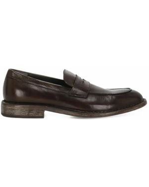Moma Leather Penny-Slot Loafers - Brown