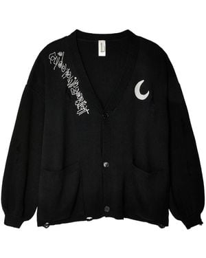 WESTFALL Cardigan Moon Con Effetto Vissuto - Nero