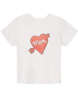 RE/DONE Camiseta Heart - Blanco