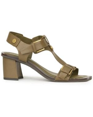 Ash Criss Sandalen Aus Kalbsleder Mit Schnalle - Mettallic