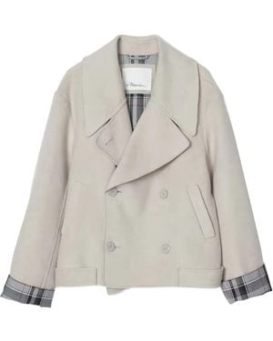 3.1 Phillip Lim Geruit Jack Met Dubbele Rij Knopen En Cuffs - Wit