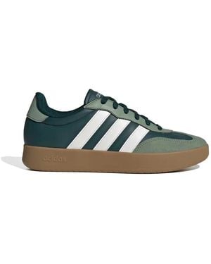 adidas Barreda Lace-Up Suede Trainers - Green