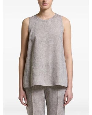 Peserico Cut-Out Tie-Fastening Top - Gray