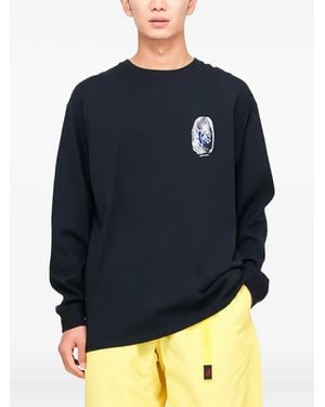 Gramicci Langarmshirt Mit Grafischem Print - Blau