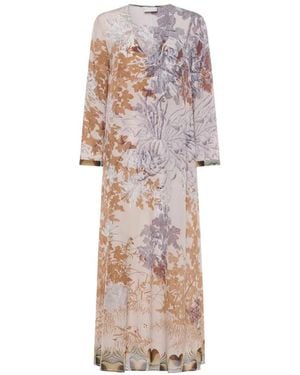 Pierre Louis Mascia Brule Floral A-Line Midi Dress - White