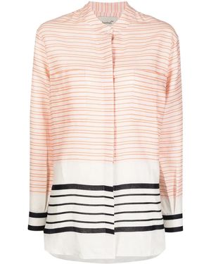 Bambah Chemise Aida En Lin À Rayures - White