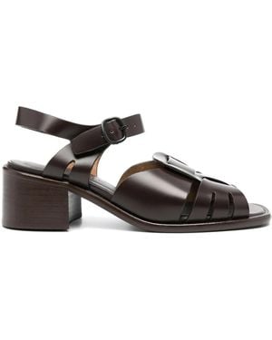 Hereu Ancora Leather Sandals - Black