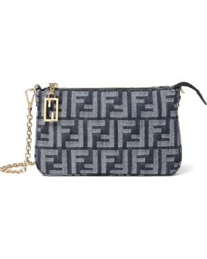 Fendi Monogram Chain Tote Bag - Grey