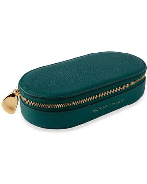 Monica Vinader Boîte À Bijoux Ovale En Cuir - Vert