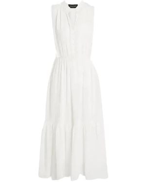 Saloni Alexia Swiss-Dot Dress - White