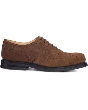 Church's Amersham Lw Suede Oxford Brogue - Brown