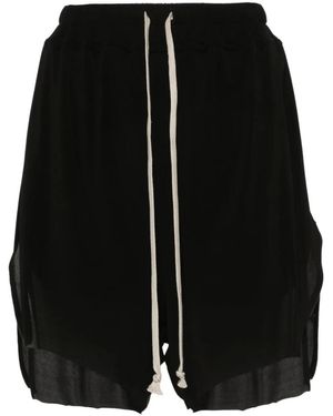 Rick Owens Raw-Cut Shorts - Black
