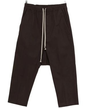 Rick Owens Cropped Track Trousers - Black
