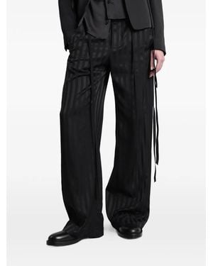 Ann Demeulemeester Anneke Stripe-Pattern Trousers - Black