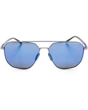 Porsche Design P8967 Pilot-Frame Sunglasses - Blue