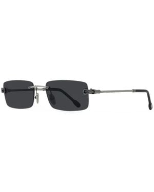 Fred Rectangle-Frame Sunglasses - White