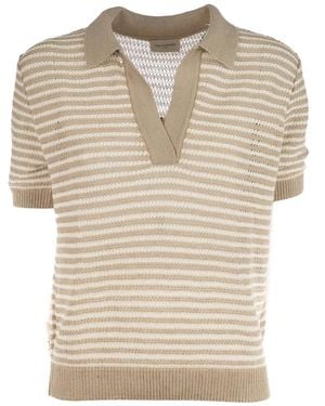 Paul & Shark Striped Jumper - Natural