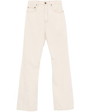 Burberry Equestrian-Knight Straight-Leg Jeans - Natural